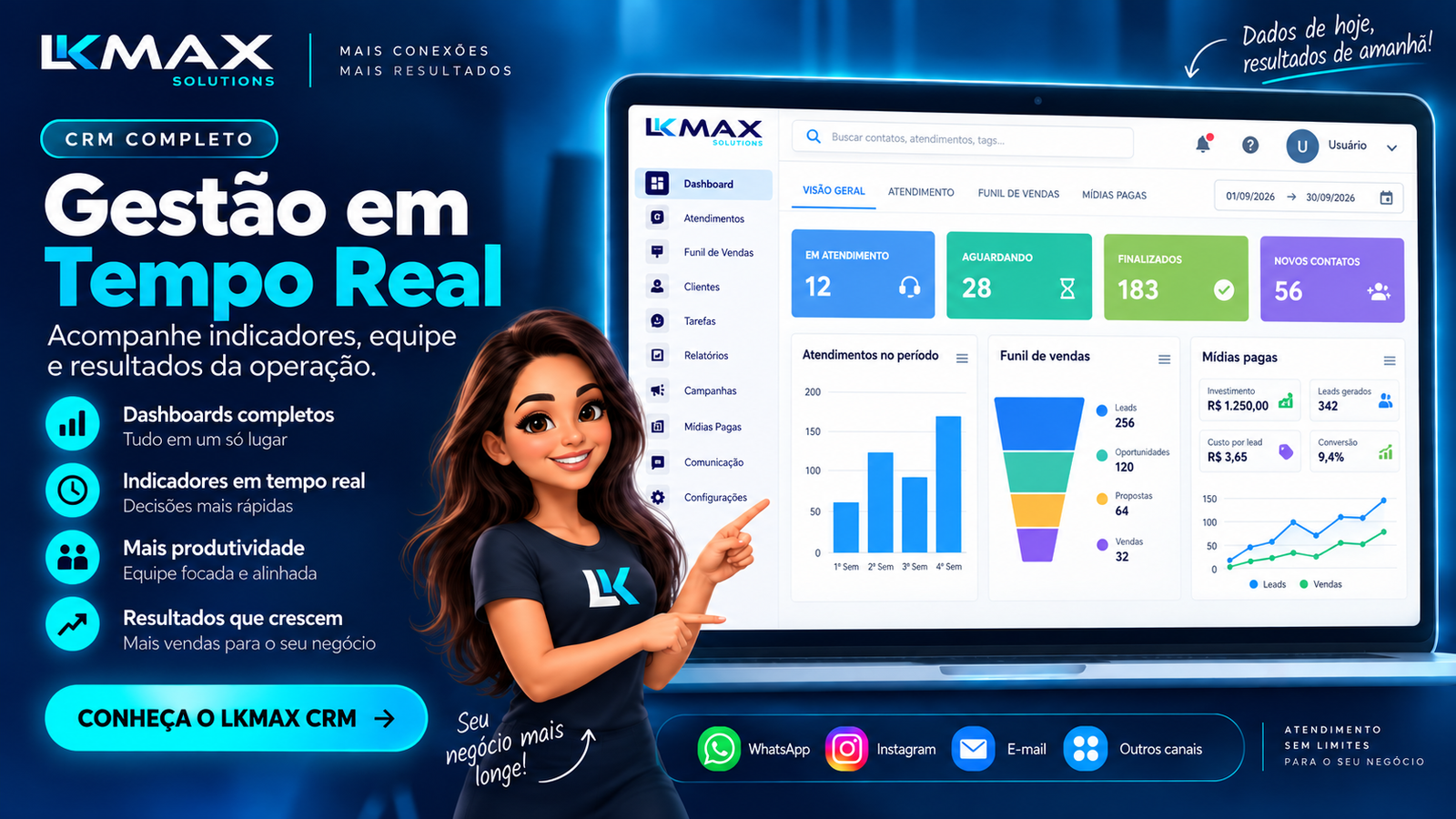 CRM LKMAX - atendimento centralizado