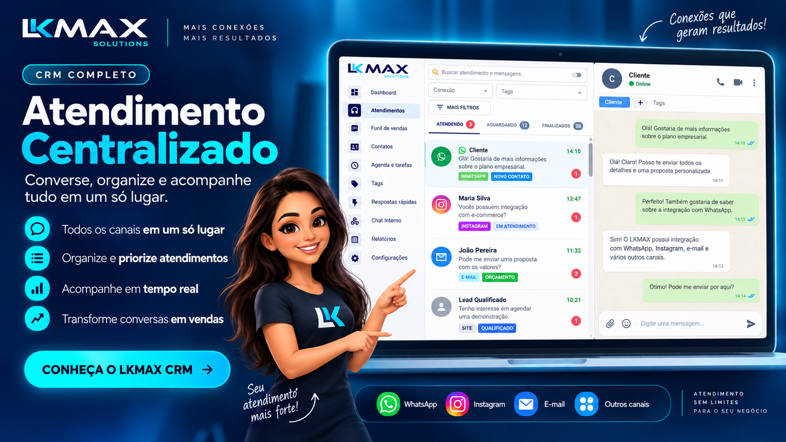 CRM LKMAX - gestão em tempo real
