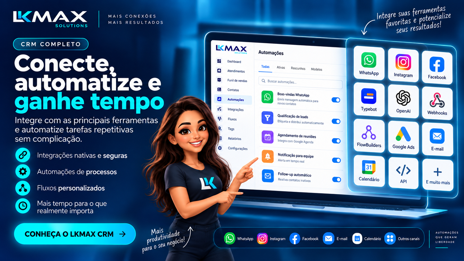 CRM LKMAX - automações e integrações